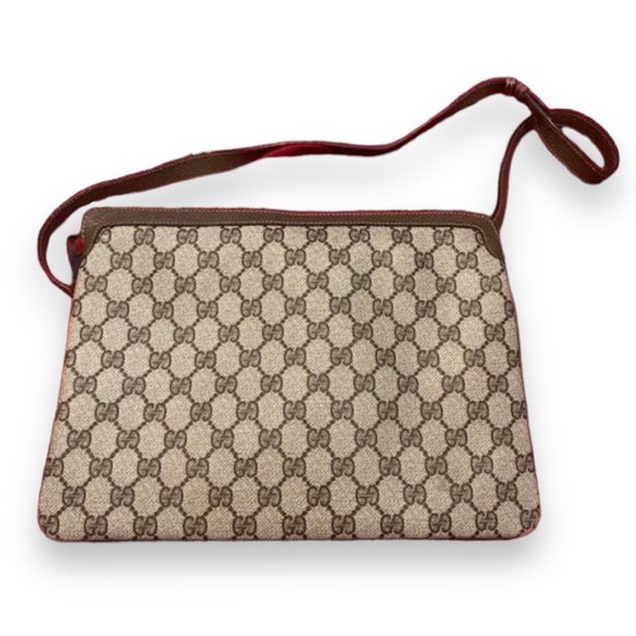 🔴SOLD🔴Gucci GG Monogram Canvas and Brown Leather shoulder bag - Picture 5 of 17
